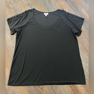 Avenue black open shoulder top